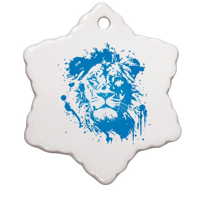 Paint Splat Graffiti Lions Football Sports Fan Ceramic Star Ornament