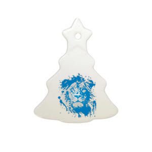 Paint Splat Graffiti Lions Football Sports Fan Ceramic Tree Ornament