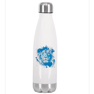 Paint Splat Graffiti Lions Football Sports Fan Stainless Steel Insulated Water Bottle