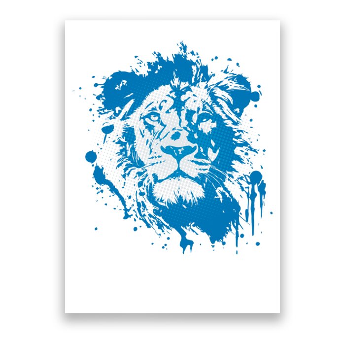 Paint Splat Graffiti Lions Football Sports Fan Poster