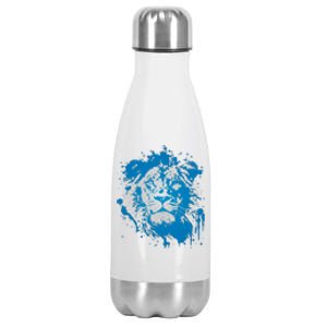 Paint Splat Graffiti Lions Football Sports Fan Stainless Steel Insulated Water Bottle