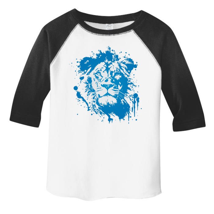 Paint Splat Graffiti Lions Football Sports Fan Toddler Fine Jersey T-Shirt