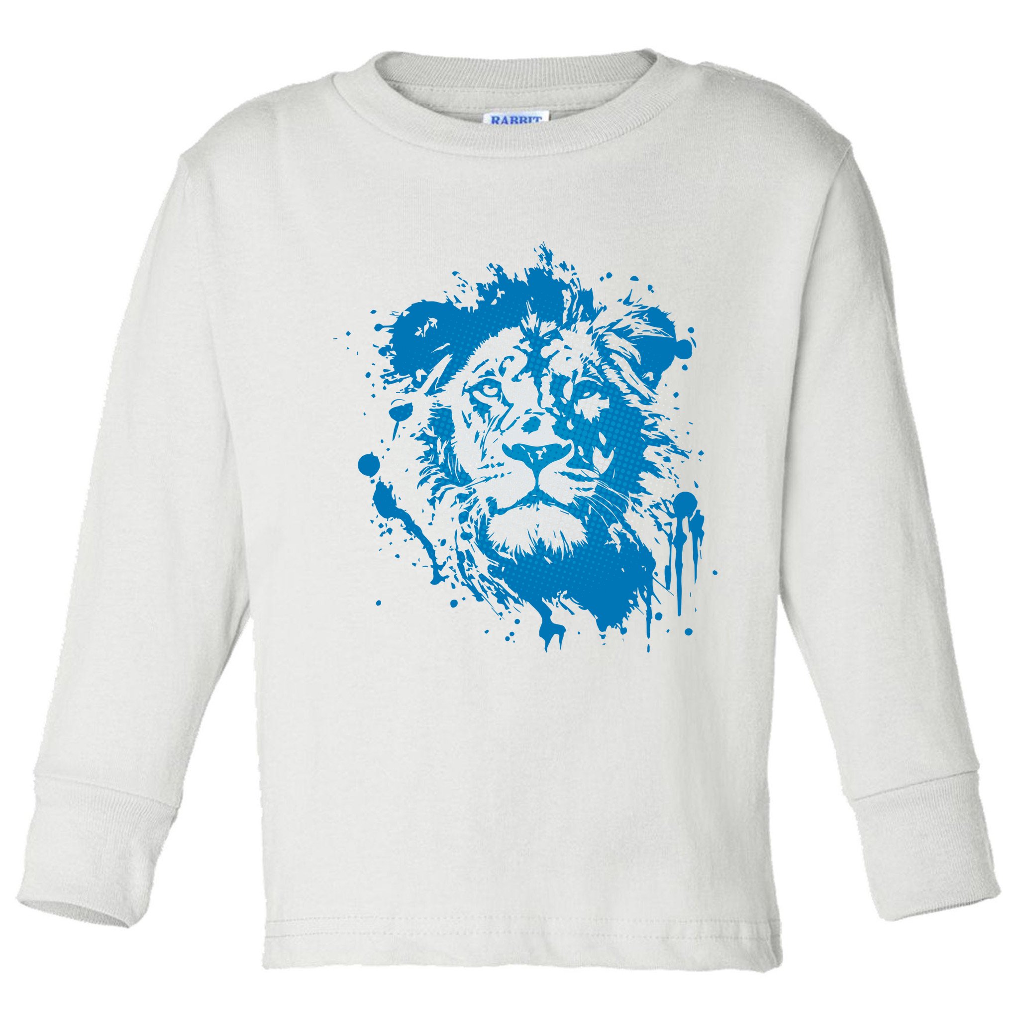 Paint Splat Graffiti Lions Football Sports Fan Toddler Long Sleeve Shirt