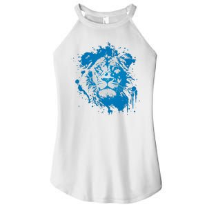 Paint Splat Graffiti Lions Football Sports Fan Women's Perfect Tri Rocker Tank