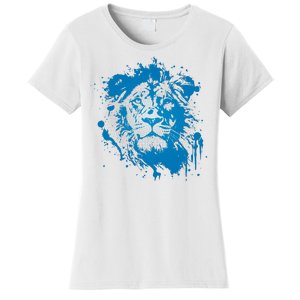 Paint Splat Graffiti Lions Football Sports Fan Women's T-Shirt