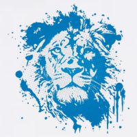 Paint Splat Graffiti Lions Football Sports Fan Women's V-Neck T-Shirt