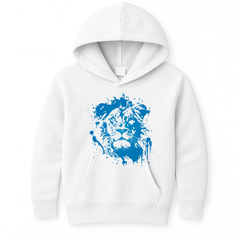 Paint Splat Graffiti Lions Football Sports Fan Kids Hoodie