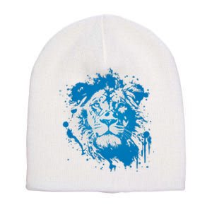 Paint Splat Graffiti Lions Football Sports Fan Short Acrylic Beanie