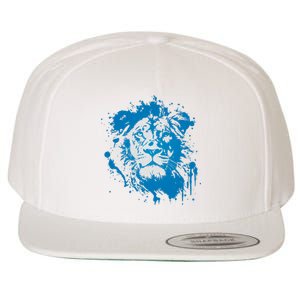 Paint Splat Graffiti Lions Football Sports Fan Wool Snapback Cap