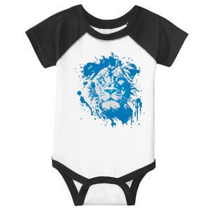 Paint Splat Graffiti Lions Football Sports Fan Infant Baby Jersey Bodysuit