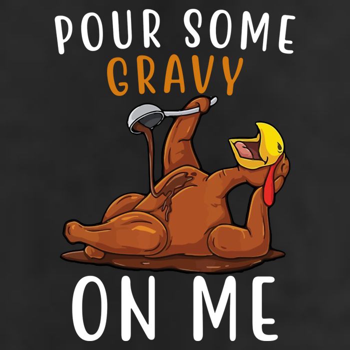 Pour Some Gravy On Me Funny Thanksgiving Turkey 7 Panel Mesh Trucker Snapback Hat