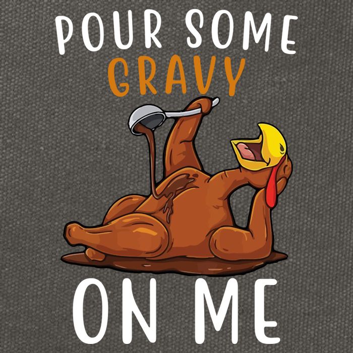 Pour Some Gravy On Me Funny Thanksgiving Turkey Cotton Canvas Backpack
