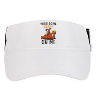 Pour Some Gravy On Me Funny Thanksgiving Turkey Adult Drive Performance Visor