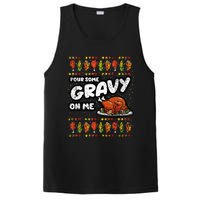 Pour Some Gravy On Me Thanksgiving Day Funny Turkey Fall PosiCharge Competitor Tank