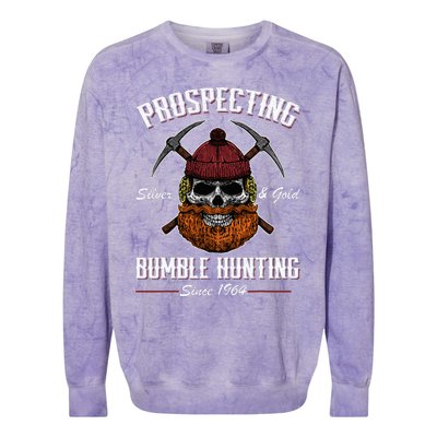 Prospecting Silver & Gold Bumble Hunting Since 1964 Colorblast Crewneck Sweatshirt