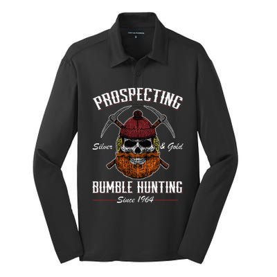 Prospecting Silver & Gold Bumble Hunting Since 1964 Silk Touch Performance Long Sleeve Polo