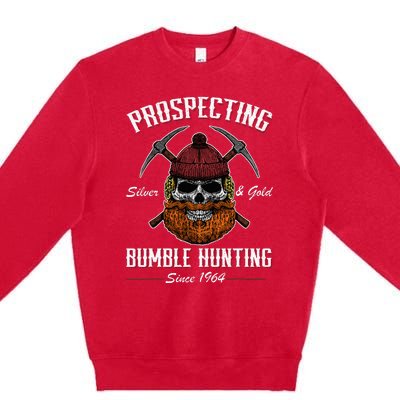 Prospecting Silver & Gold Bumble Hunting Since 1964 Premium Crewneck Sweatshirt