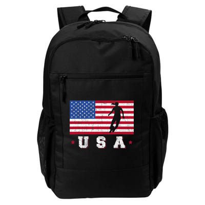 Patriotic Sports Gift USA American Flag Wo Girls Soccer Backpack