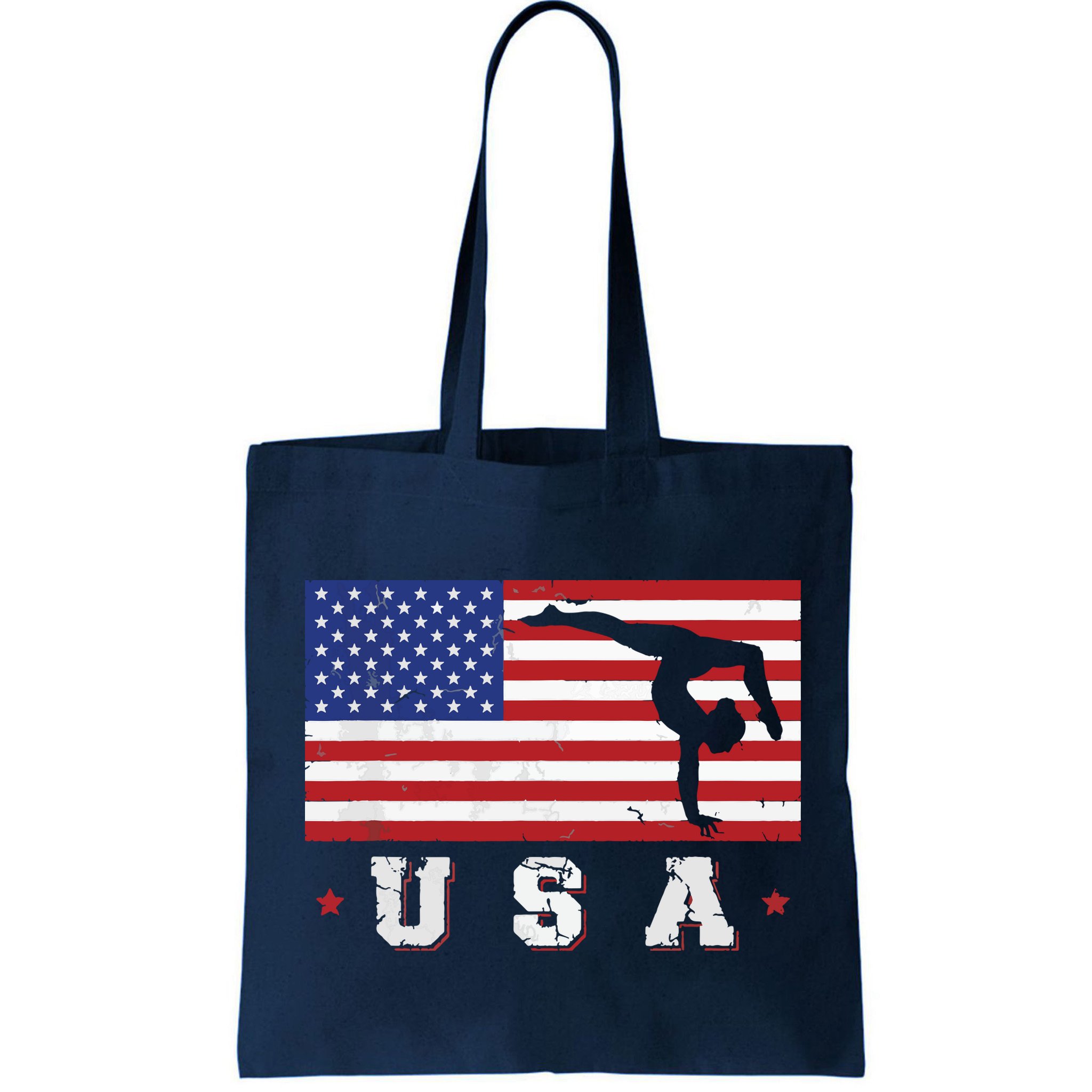 Patriotic Sports Gift American USA Flag Girl Gymnastics Bag