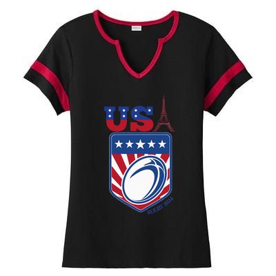 Paris Sport Games Rugby Ladies Halftime Notch Neck Tee