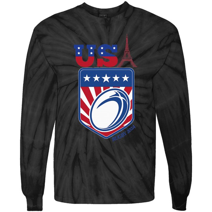 Paris Sport Games Rugby Tie-Dye Long Sleeve Shirt