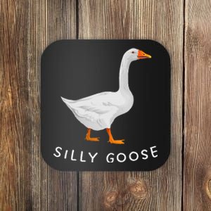 Playful Silly Goose Design Quirky And Fun Coaster