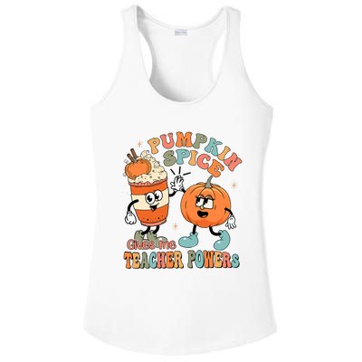 Pumpkin Spice Gives Me Teacher Powers Fall Thanksgiving Ladies PosiCharge Competitor Racerback Tank