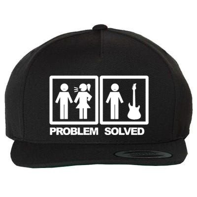 Problem Solved Guitar Wool Snapback Cap