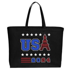 Paris Sports Games Cotton Canvas Jumbo Tote