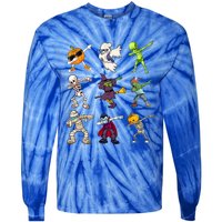 Pumpkin Skeleton Ghost Alien Zombie Dabbing Halloween Cute Gift Tie-Dye Long Sleeve Shirt