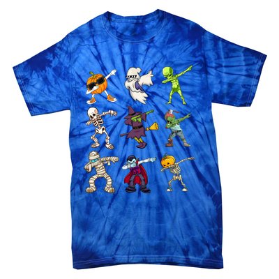 Pumpkin Skeleton Ghost Alien Zombie Dabbing Halloween Cute Gift Tie-Dye T-Shirt