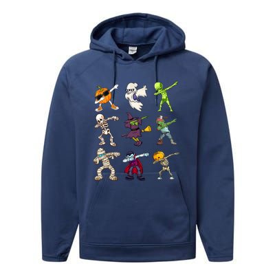 Pumpkin Skeleton Ghost Alien Zombie Dabbing Halloween Cute Gift Performance Fleece Hoodie