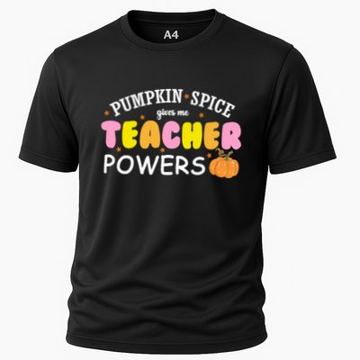 Pumpkin Spice Gives Me Teacher Powers Funny Fall Performance Shirt