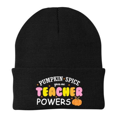 Pumpkin Spice Gives Me Teacher Powers Funny Fall Beanie