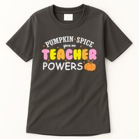 Pumpkin Spice Gives Me Teacher Powers Funny Fall Tall T-Shirt