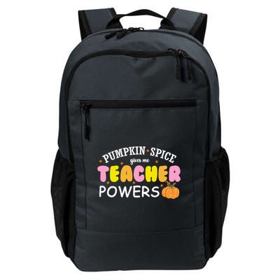 Pumpkin Spice Gives Me Teacher Powers Funny Fall Backpack