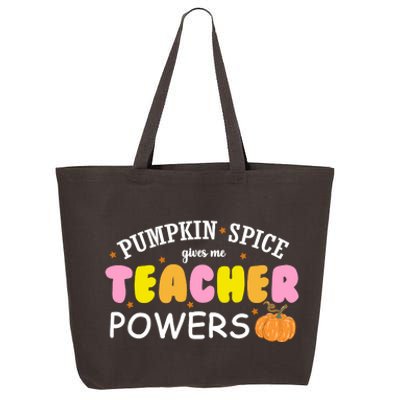 Pumpkin Spice Gives Me Teacher Powers Funny Fall 25L Jumbo Tote