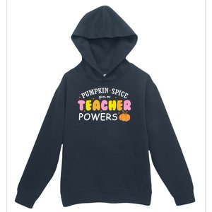 Pumpkin Spice Gives Me Teacher Powers Funny Fall Urban Pullover Hoodie