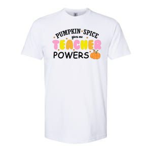 Pumpkin Spice Gives Me Teacher Powers Funny Fall Softstyle CVC T-Shirt