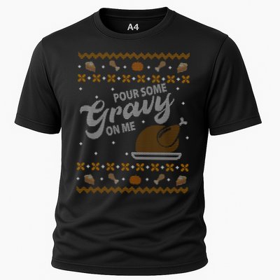 Poor Some Gravy In Me Ugly Sweater Thanksgiving Performance Shirt