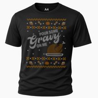 Poor Some Gravy In Me Ugly Sweater Thanksgiving Cooling Performance Crew T-Shirt