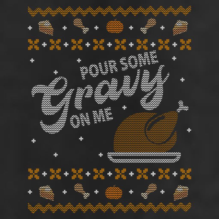 Poor Some Gravy In Me Ugly Sweater Thanksgiving Adult Drive Performance Visor
