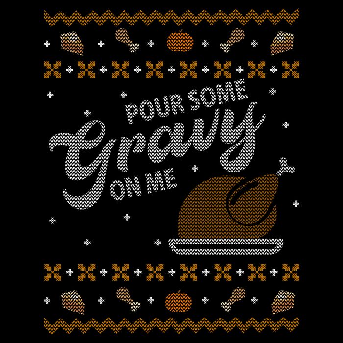 Poor Some Gravy In Me Ugly Sweater Thanksgiving Kids T-Shirt