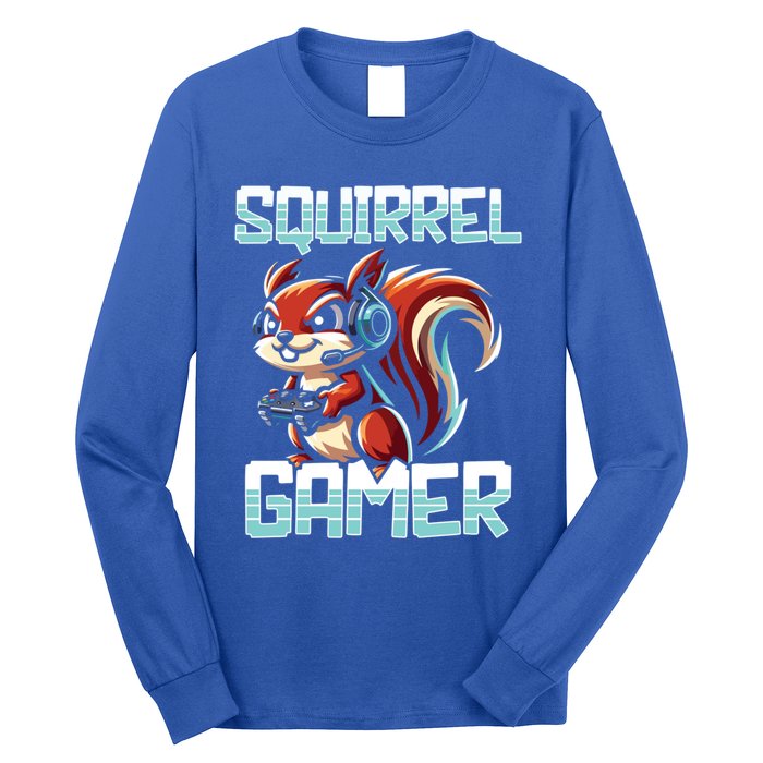 Pc Squirrel Gamer Keyboard Video Computer Gaming Lovers Cute Gift Long Sleeve Shirt