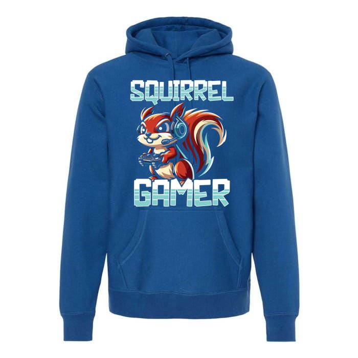 Pc Squirrel Gamer Keyboard Video Computer Gaming Lovers Cute Gift Premium Hoodie