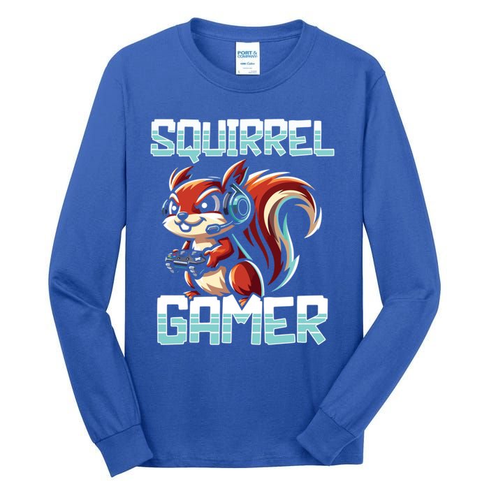 Pc Squirrel Gamer Keyboard Video Computer Gaming Lovers Cute Gift Tall Long Sleeve T-Shirt