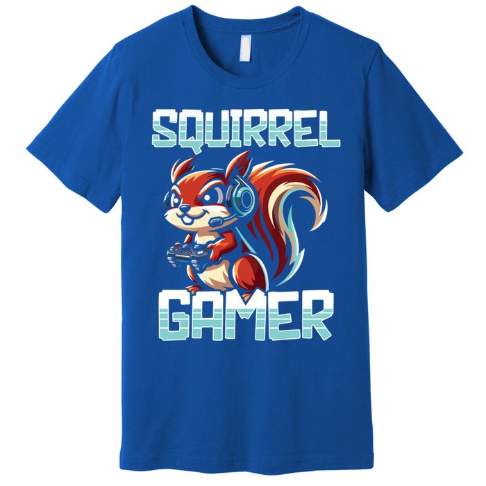 Pc Squirrel Gamer Keyboard Video Computer Gaming Lovers Cute Gift Premium T-Shirt