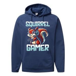 Pc Squirrel Gamer Keyboard Video Computer Gaming Lovers Cute Gift Performance Fleece Hoodie