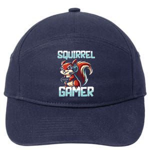 Pc Squirrel Gamer Keyboard Video Computer Gaming Lovers Cute Gift 7-Panel Snapback Hat