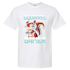 Pc Squirrel Gamer Keyboard Video Computer Gaming Lovers Cute Gift Garment-Dyed Heavyweight T-Shirt